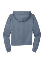 Rear View of FlntBluHtr District Women's V.I.T. Fleece Hoodie DT6101