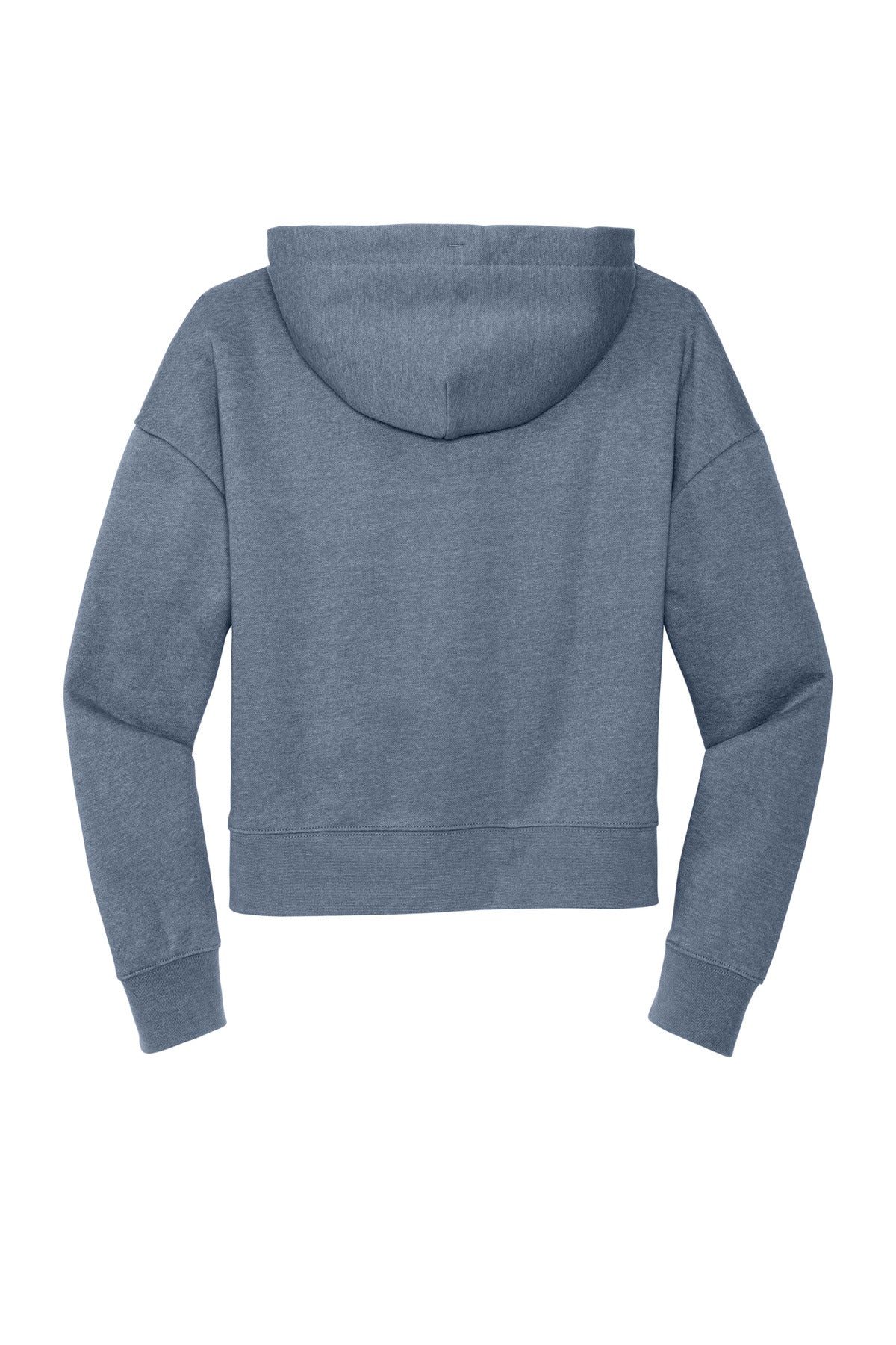 Rear View of FlntBluHtr District Women's V.I.T. Fleece Hoodie DT6101