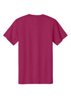Rear View of FlushPink Port & Co Essential Tee. PC61