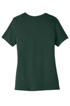Rear View of FOREST BELLA+CANVAS Women's Relaxed Jersey Short Sleeve Tee. BC6400
