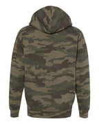 Rear View of Forest Camo Heavyweight Full-Zip Hooded Sweatshirt - IND4000Z