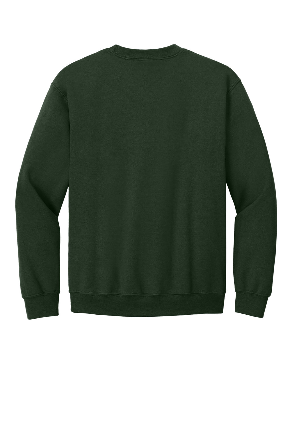 Rear View of Forest Gildan Heavy Blend Crewneck Sweatshirt. 18000