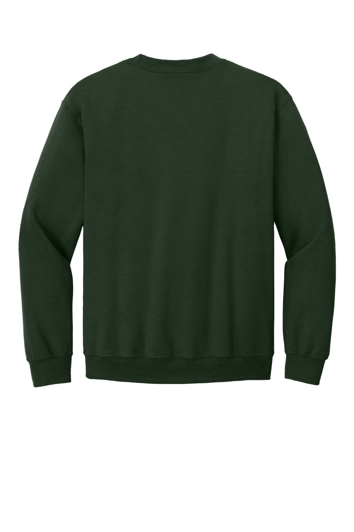 Rear View of Forest Gildan Heavy Blend Crewneck Sweatshirt. 18000