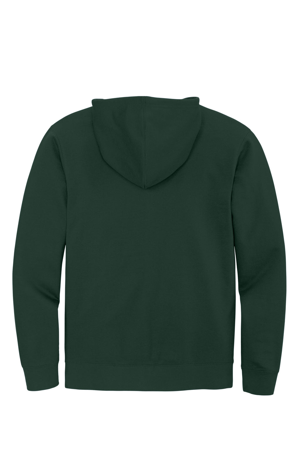 Rear View of Forest Green District V.I.T. Fleece Full-Zip Hoodie DT6102