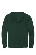 Rear View of Forest Green District V.I.T. Fleece Full-Zip Hoodie DT6102