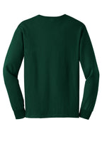 Rear View of Forest Green Gildan - Ultra Cotton 100% US Cotton Long Sleeve T-Shirt. G2400