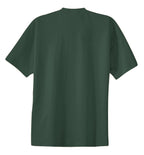 Rear View of Forest Green Port & Co Essential Tee. PC61