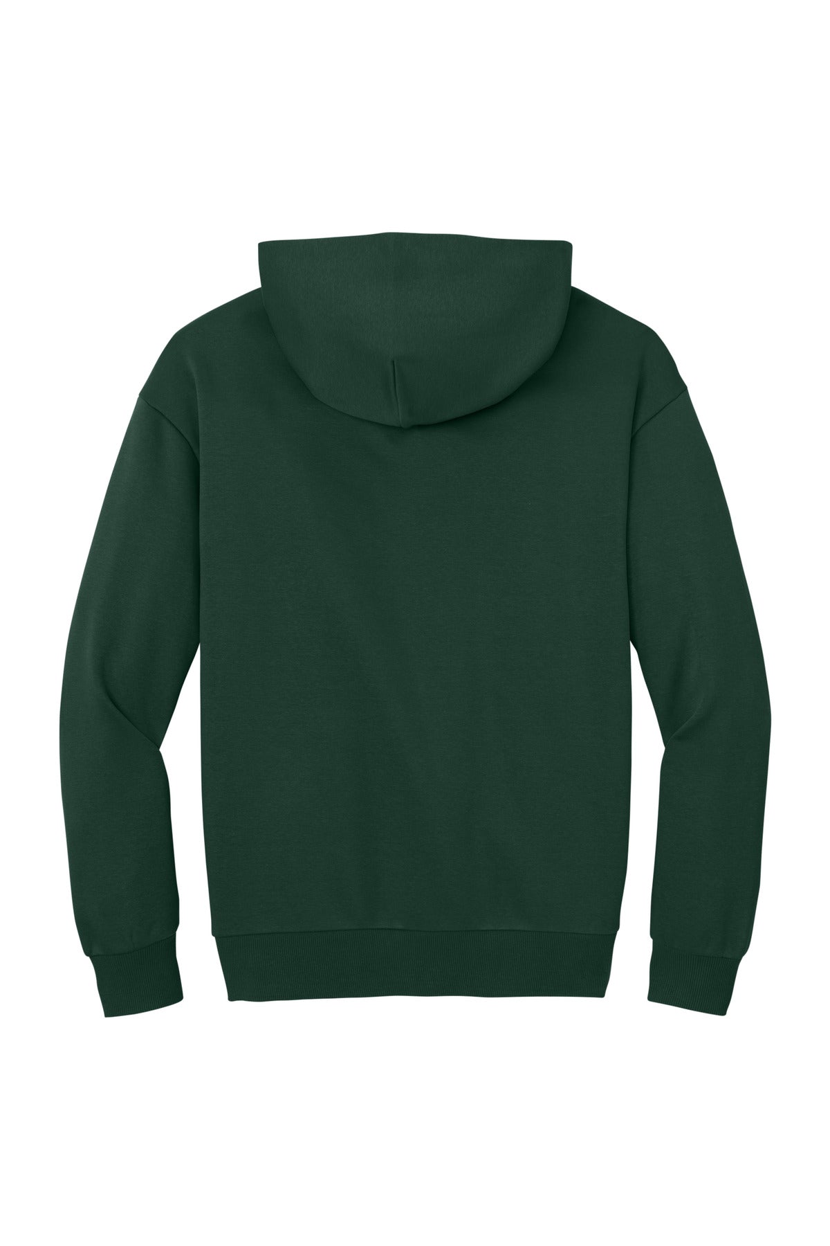 Rear View of ForestGrn District V.I.T. Heavyweight Fleece Hoodie DT6150