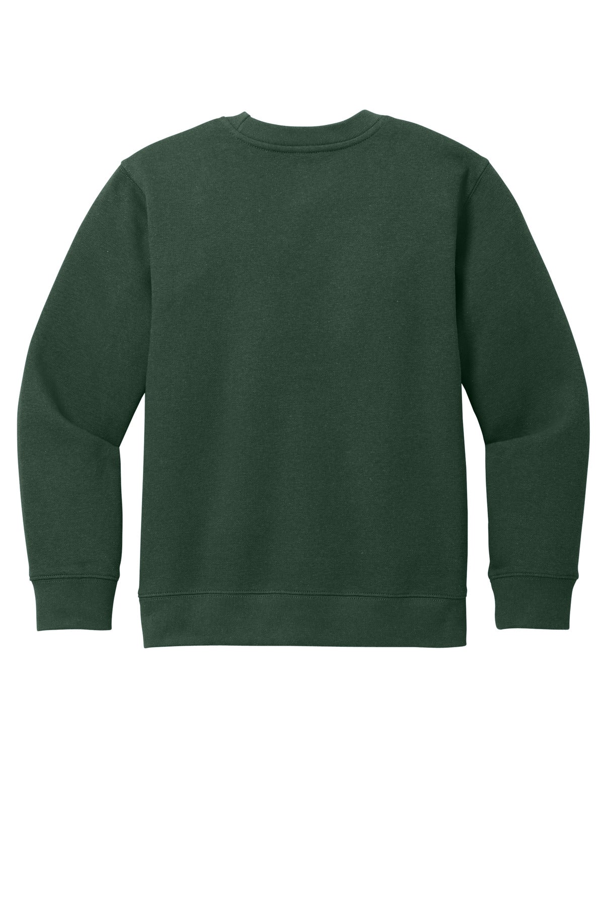 Rear View of ForestGrn District Youth V.I.T. Fleece Crew DT6104Y