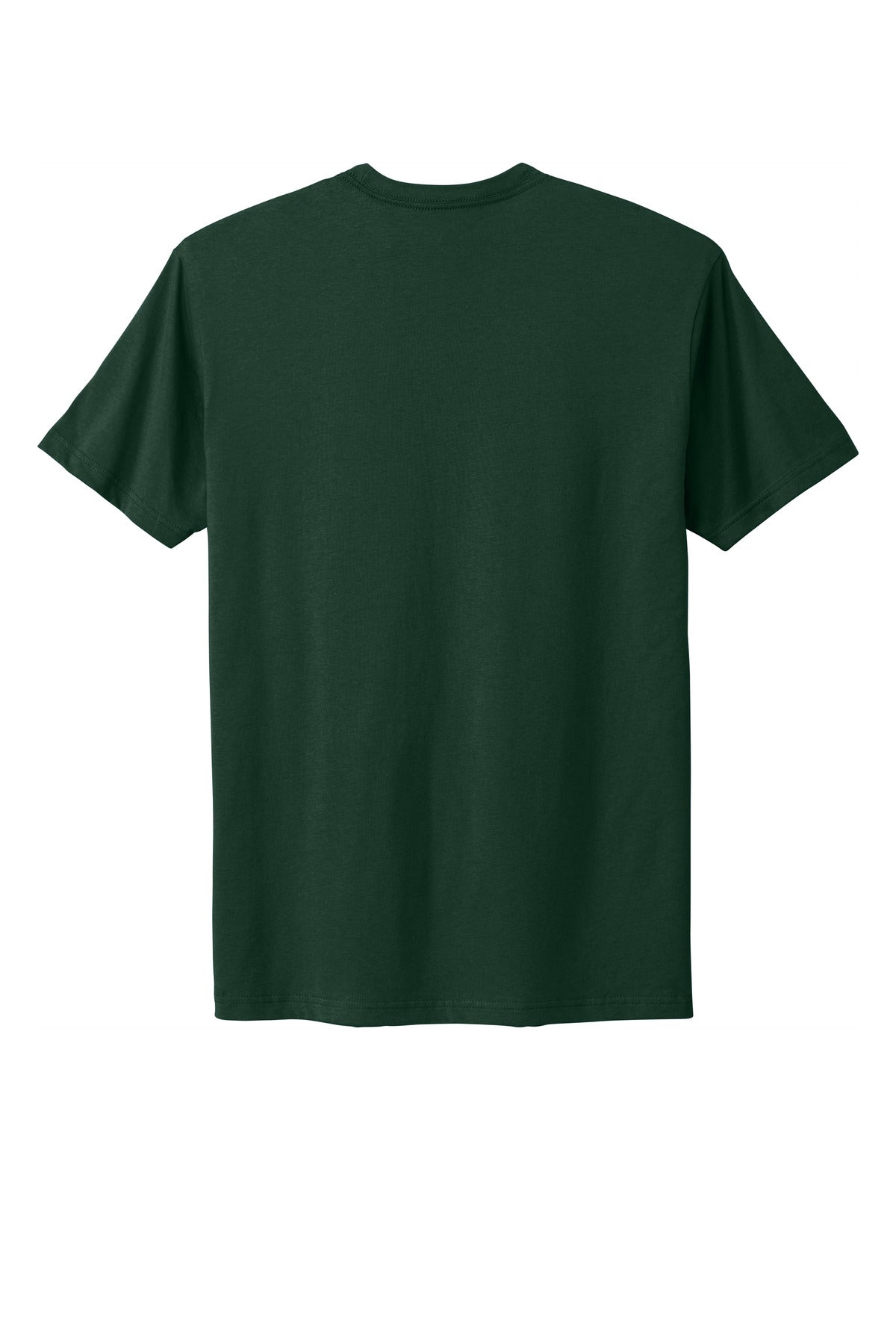 Rear View of ForestGrn Next Level Apparel Adult Cotton Tee. NL3600
