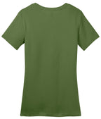 Rear View of Fresh Fatigue District Women's Perfect Weight Tee. DM104L