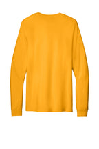 Rear View of Gold BELLA+CANVAS Unisex Jersey Long Sleeve Tee. BC3501