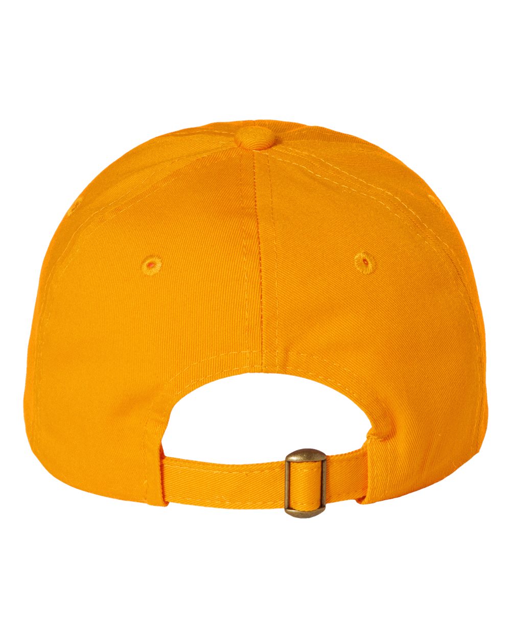 Rear View of Gold Bio-Washed Classic Dad Hat - VC300A