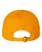 Rear View of Gold Bio-Washed Classic Dad Hat - VC300A