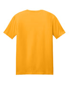 Rear View of Gold Gildan Softstyle T-Shirt. 64000