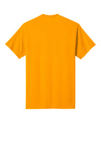Rear View of Gold Port & Co Core Cotton Tee. PC54