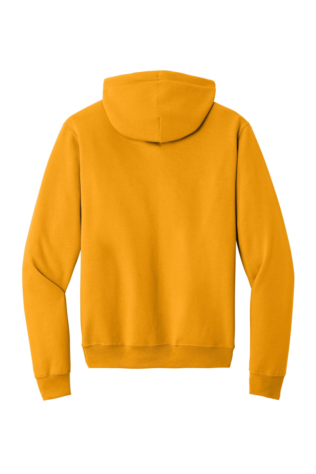 Rear View of Gold Port & Co Core Fleece Pullover Hooded Sweatshirt. PC78H