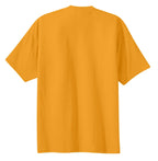 Rear View of Gold Port & Co Essential Tee. PC61