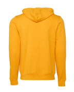 Rear View of Gold Sponge Fleece Full-Zip Hoodie - 3739