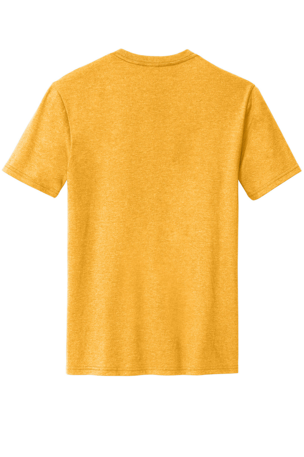 Rear View of GoldHthr District Perfect Blend CVC Tee. DM108
