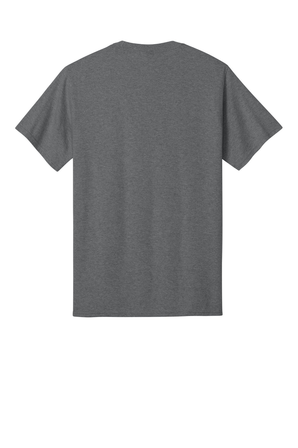 Rear View of GphHeather Port & Co Core Cotton Tee. PC54