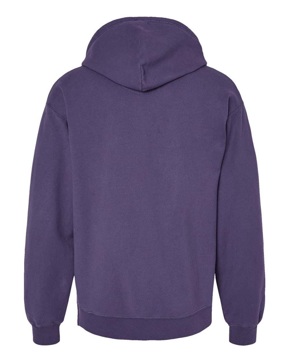 Rear View of Grape Soda Garment-Dyed Hooded Sweatshirt - GDH450