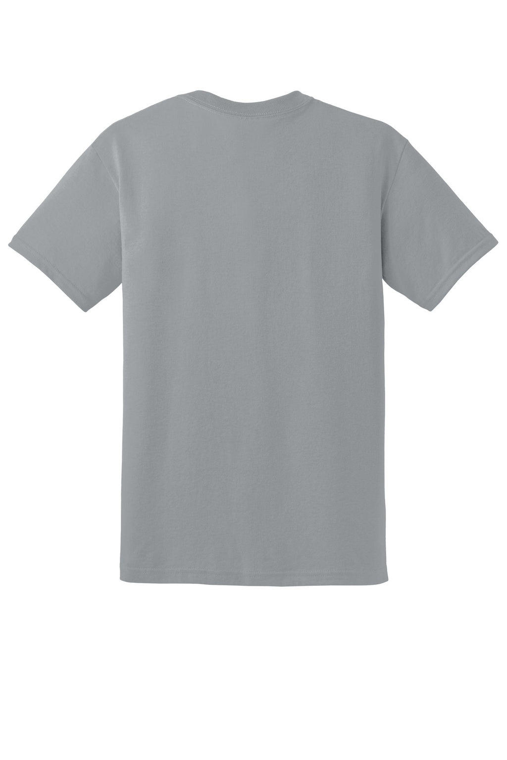 Rear View of Gravel Gildan DryBlend 50 Cotton/50 Poly T-Shirt. 8000