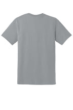 Rear View of Gravel Gildan DryBlend 50 Cotton/50 Poly T-Shirt. 8000