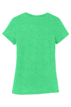 Rear View of Green Frost District Women's Perfect Tri Tee. DM130L