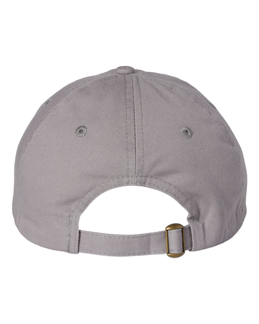 Rear View of Grey Bio-Washed Classic Dad Hat - VC300A