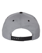 Rear View of Grey/ Black Pro Twill Snapback Cap - 212