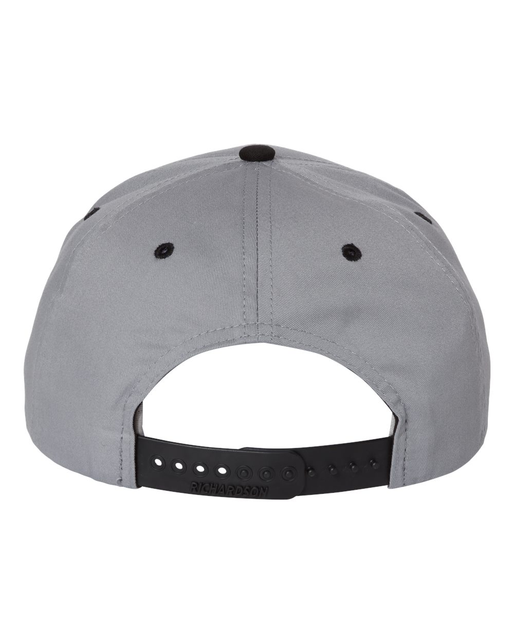 Rear View of Grey/ Black Pro Twill Snapback Cap - 212