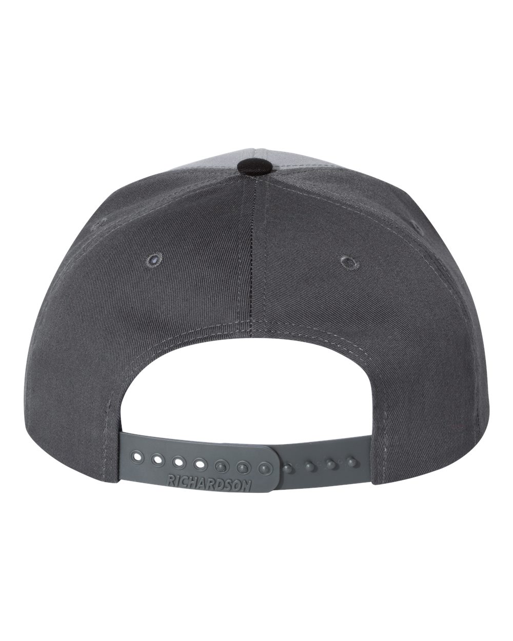 Rear View of Grey/ Charcoal/ Black Twill Back Trucker Cap - 312