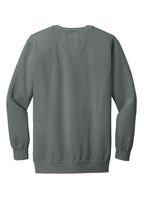 Rear View of Grey COMFORT COLORS Ring Spun Crewneck Sweatshirt. 1566