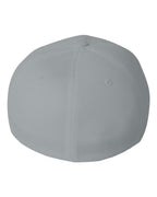 Rear View of Grey Cool & Dry Piqué Mesh Cap - 6577CD