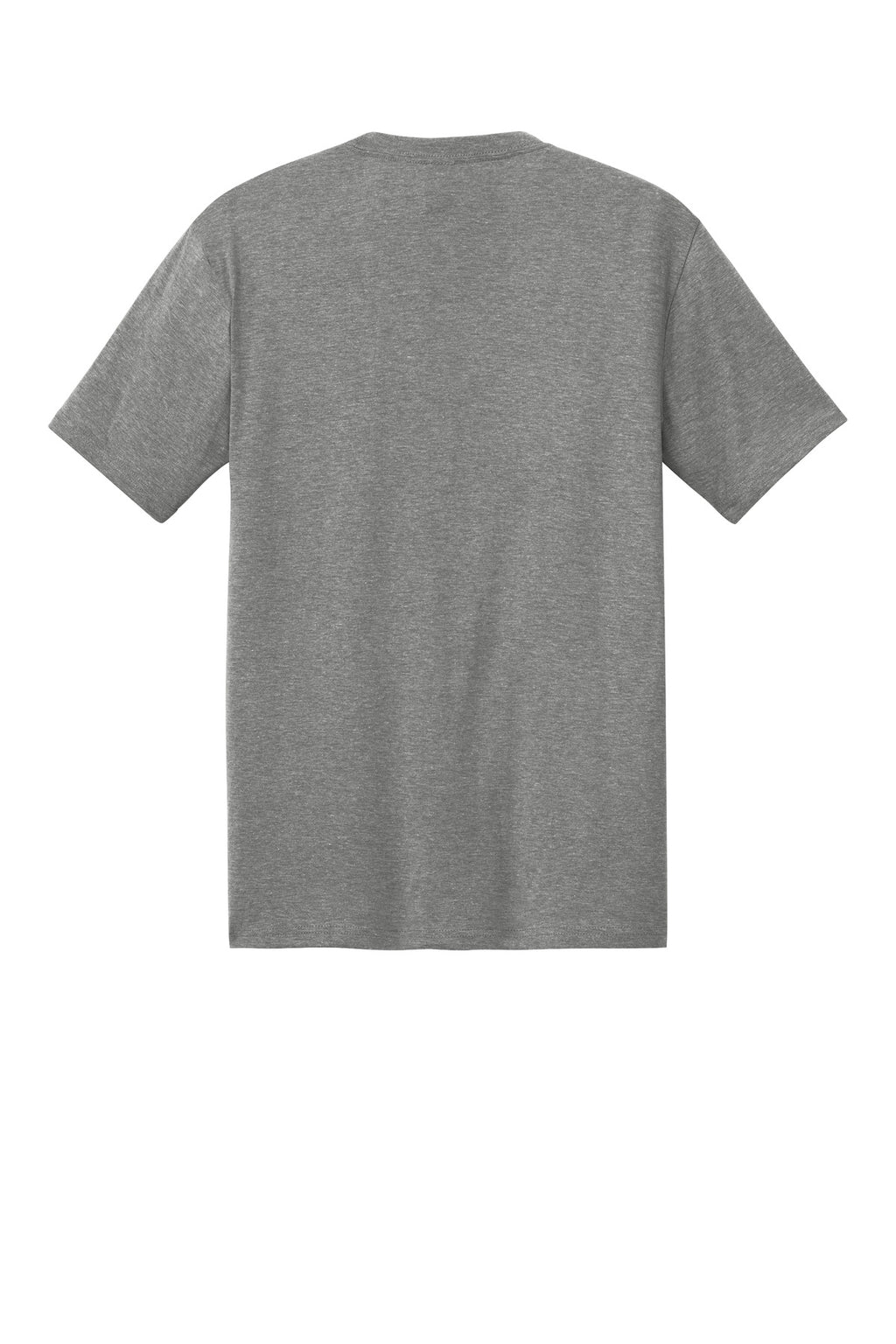 Rear View of Grey Frost District Perfect Tri Tee. DM130