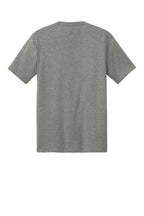 Rear View of Grey Frost District Perfect Tri Tee. DM130