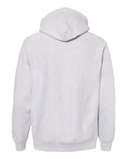 Rear View of Grey Heather Legend - Premium Heavyweight Cross-Grain Hooded Sweatshirt - IND5000P