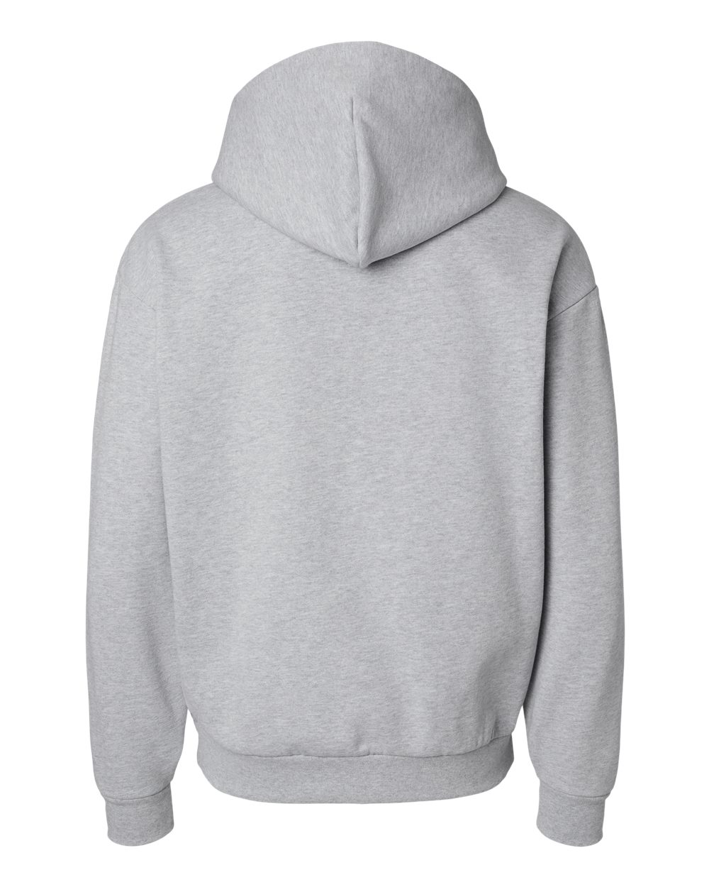 Rear View of Grey Heather Mainstreet Hooded Sweatshirt - IND420XD