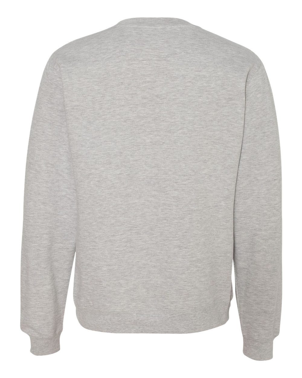 Rear View of Grey Heather Midweight Crewneck Sweatshirt - SS3000