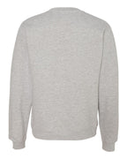Rear View of Grey Heather Midweight Crewneck Sweatshirt - SS3000