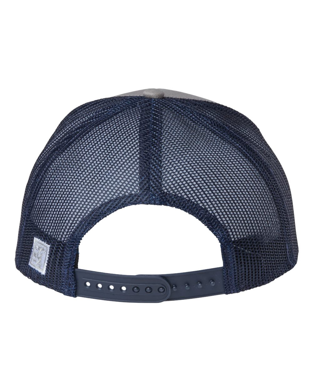 Rear View of Grey/ Navy Everyday Trucker Cap - GB452E