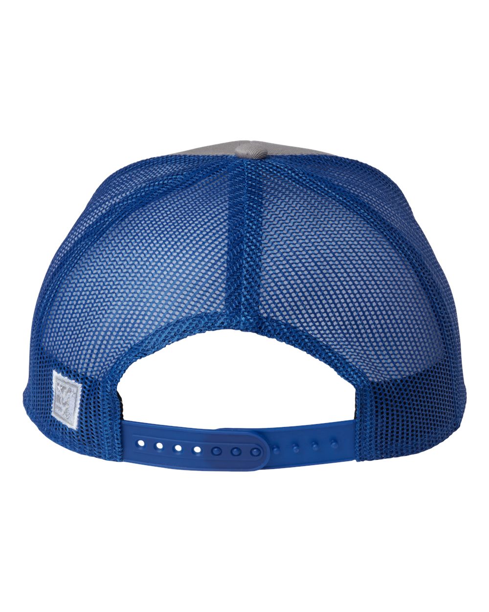 Rear View of Grey/ Royal Everyday Trucker Cap - GB452E