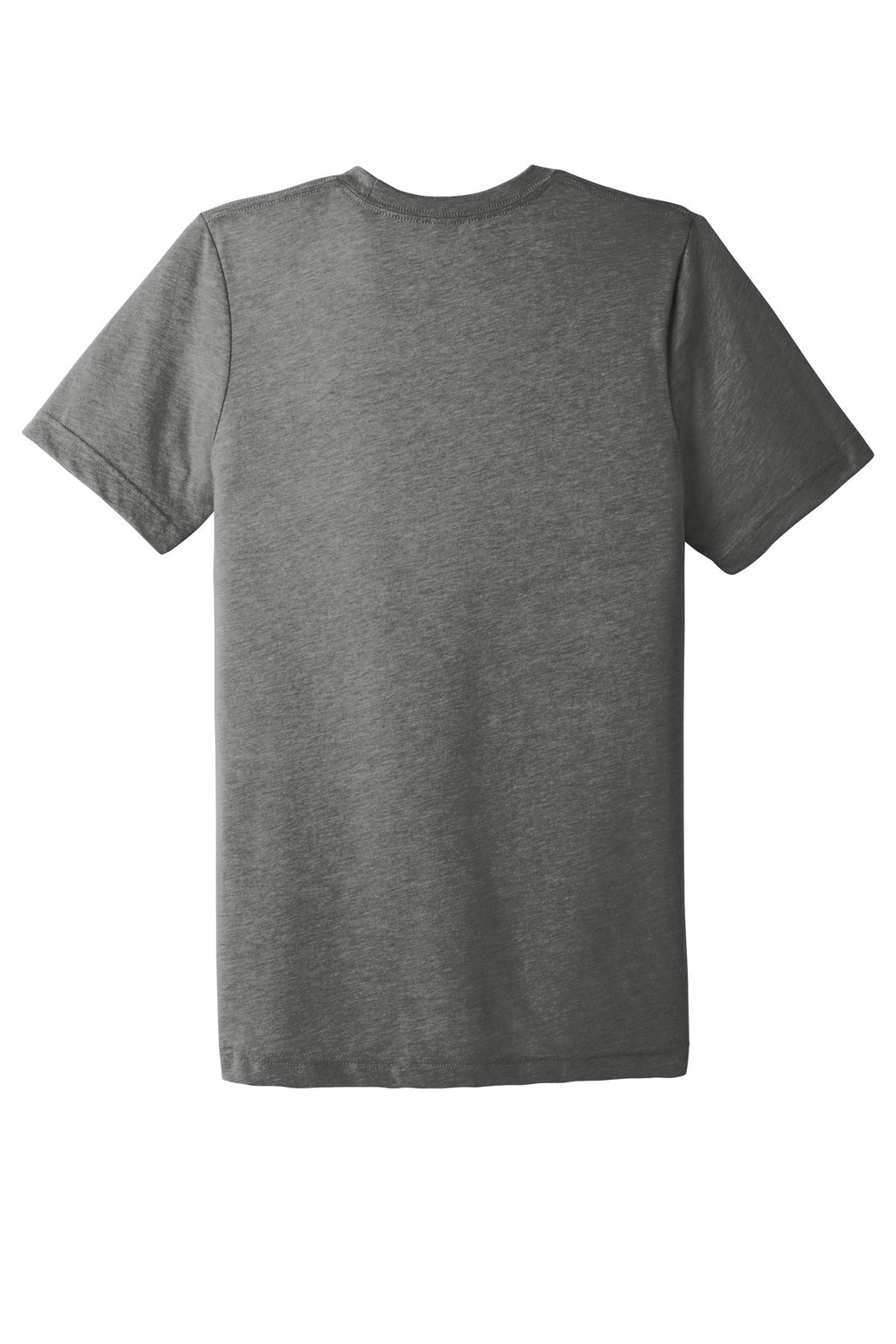 Rear View of Grey TB BELLA+CANVAS Unisex Triblend Short Sleeve Tee. BC3413
