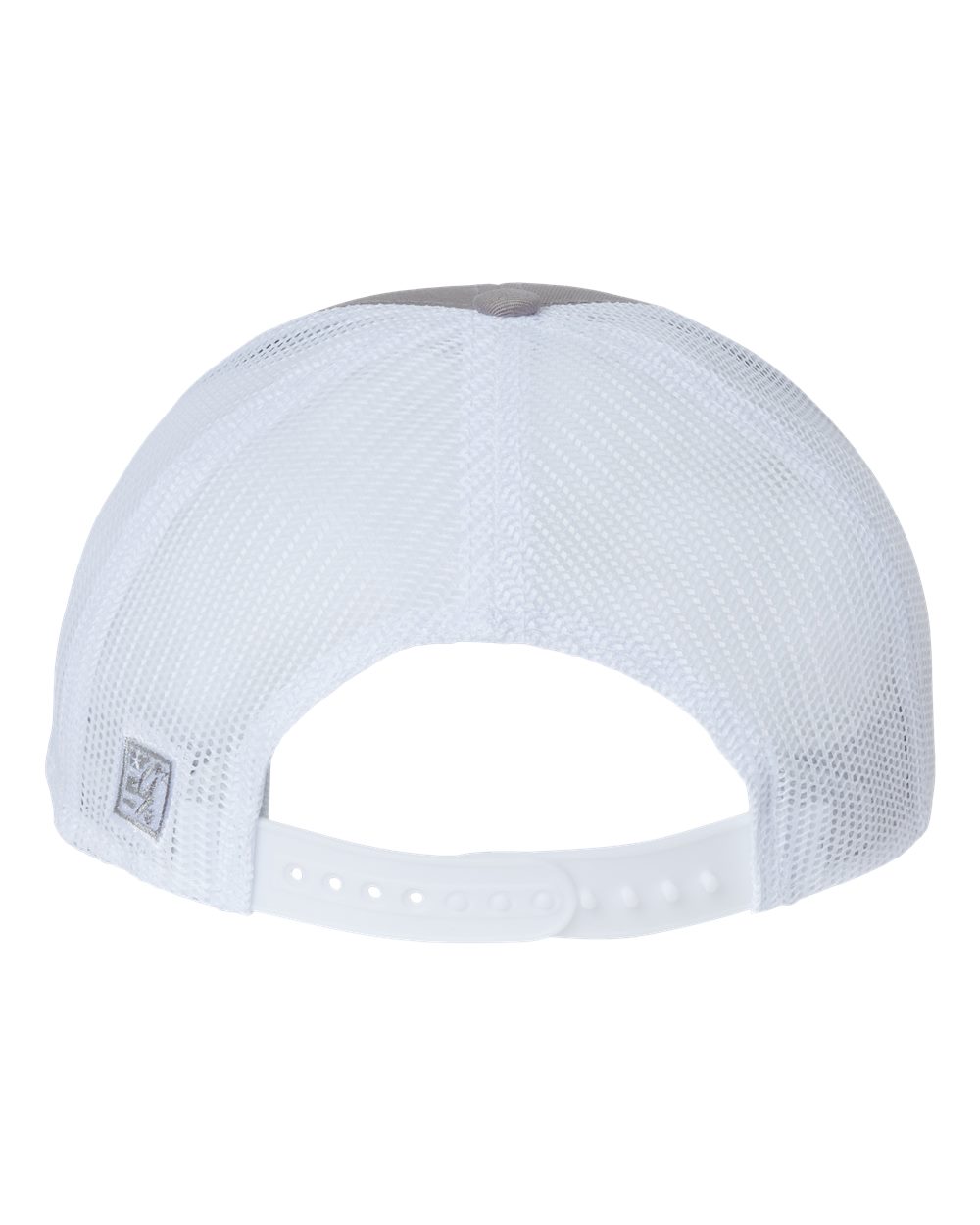 Rear View of Grey/ White Everyday Trucker Cap - GB452E