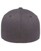 Rear View of Grey Wool-Blend Cap - 6477