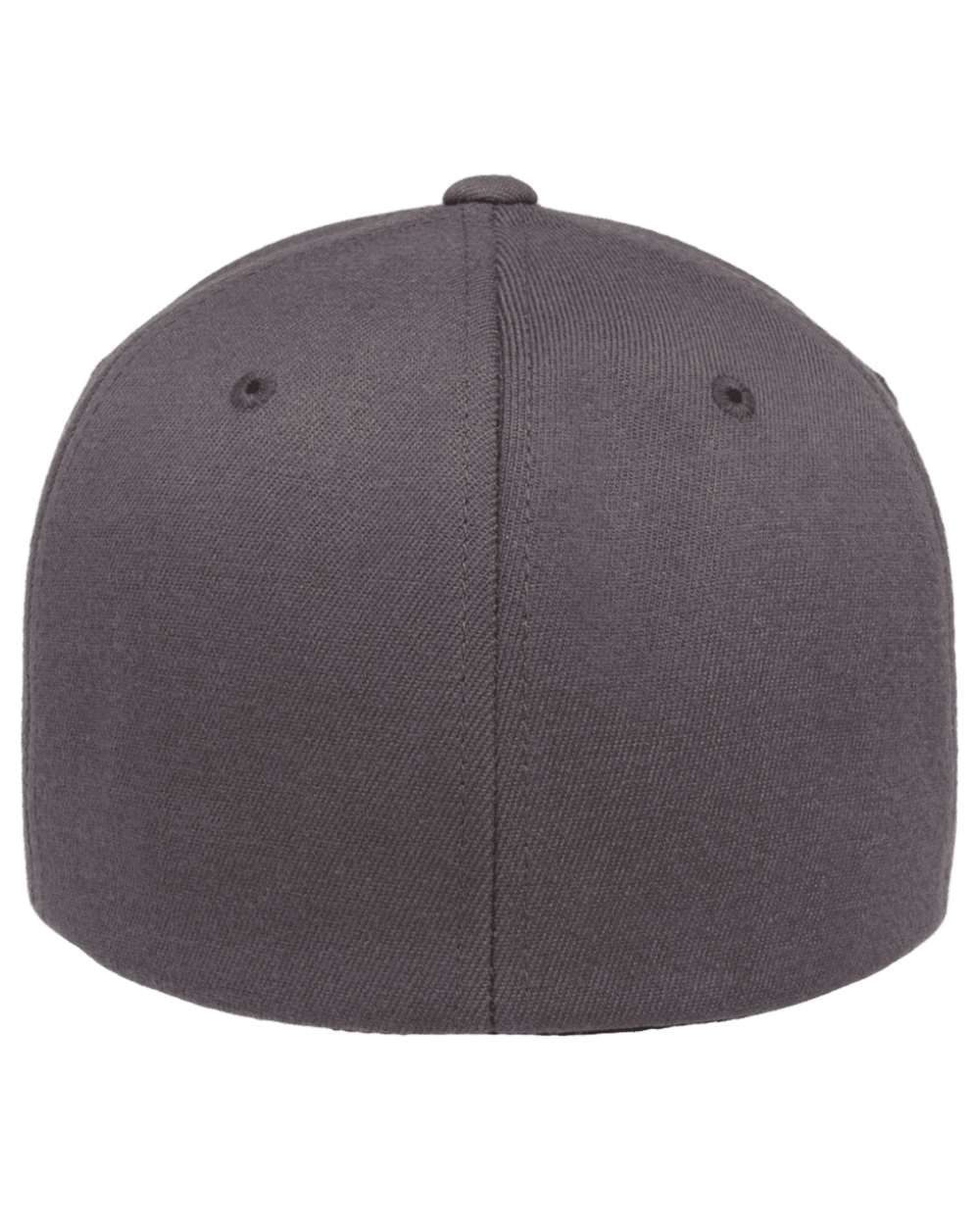 Rear View of Grey Wool-Blend Cap - 6477