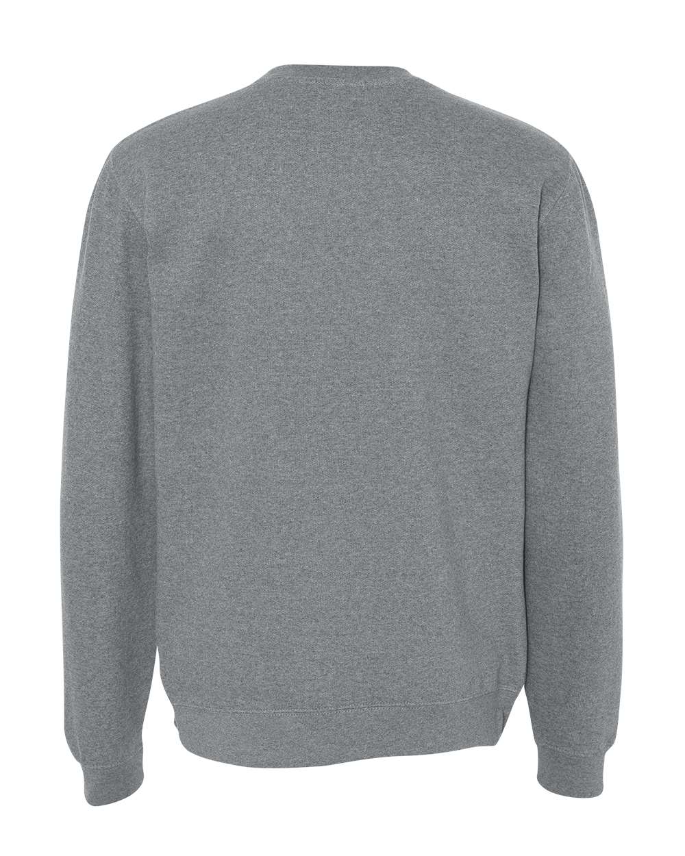 Rear View of Gunmetal Heather Midweight Crewneck Sweatshirt - SS3000