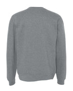 Rear View of Gunmetal Heather Midweight Crewneck Sweatshirt - SS3000