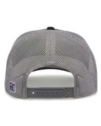 Rear View of Heather Dark Grey Everyday Trucker Cap - GB452E